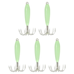 PATIKIL luminous green squid jig hooks pack improves night visibility for squid