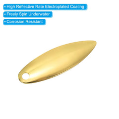 PATIKIL lure blade with attachment hole for easy rigging.