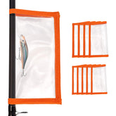 PATIKIL Lure Wrap orange large open demonstrates quick access to lures for rapid casting.