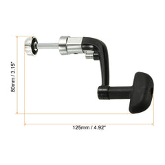 Metal crank arm with plastic grip for durability and lighter feel