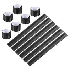 PATIKIL non-reflective slap band in black, 12-piece set, sleek daily wear for safe movement.