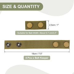 Durable nylon belt keepers by PATIKIL with sturdy snaps.