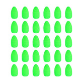 PATIKIL oval foam float front view with bright green visibility for bite detection.