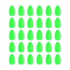 PATIKIL oval foam float front view with bright green visibility for bite detection.