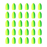 PATIKIL oval foam float yellow-green boosts visibility for fly fishing.