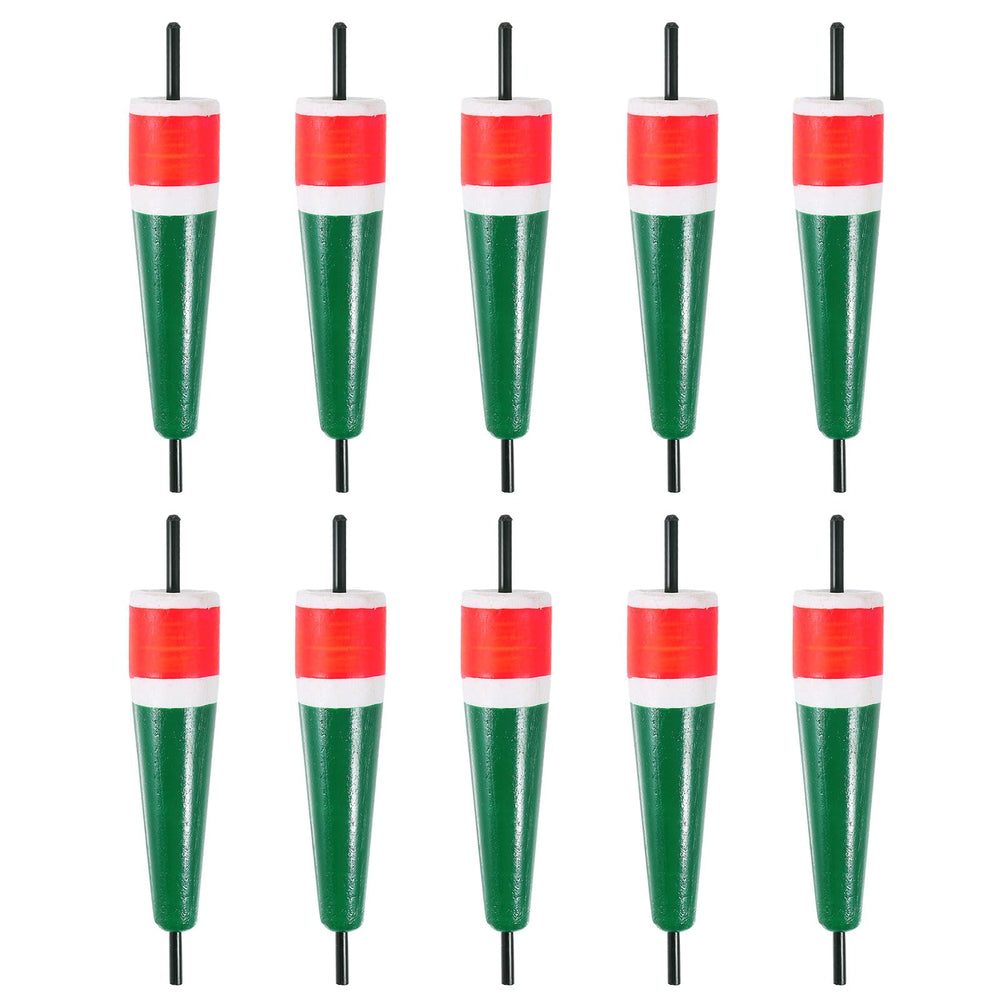 PATIKIL Popping Cork Float 16 cm (6.3 in) Orange/Green - 10 Pack