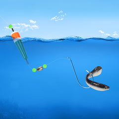 10 x PATIKIL popping cork trout floats in orange/green
