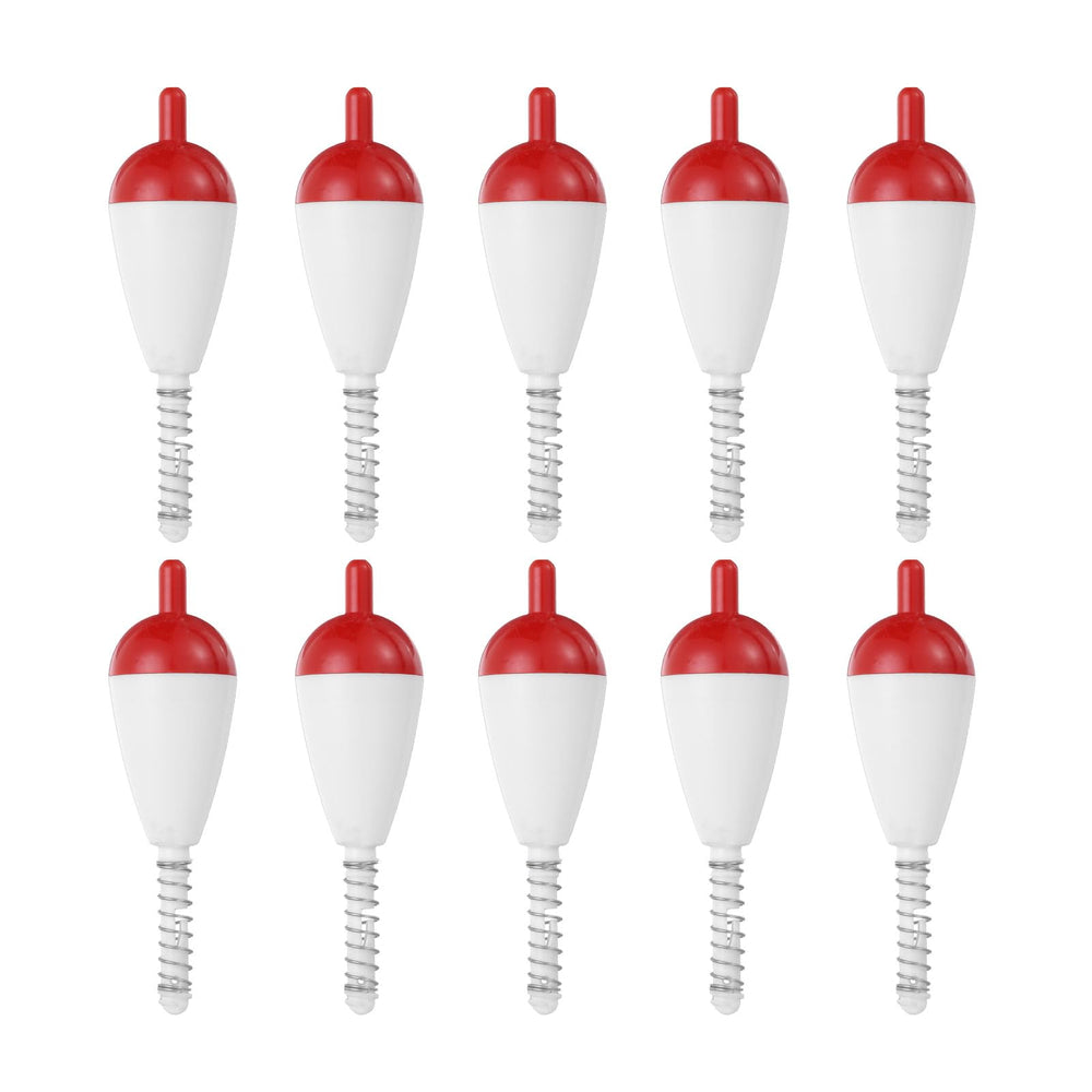 PATIKIL red slip bobber 10-pack enhances bite visibility for precise casting.