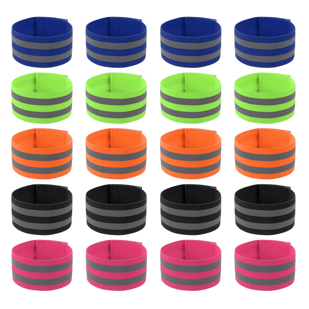 PATIKIL reflective bands on the wrist for high visibility during night runs.