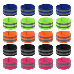 PATIKIL reflective bands on the wrist for high visibility during night runs.