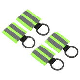 PATIKIL reflective keychain tag fluorescent green for enhanced nighttime visibility during commutes.