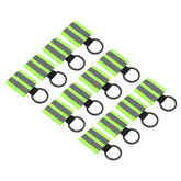 PATIKIL reflective keychain tags pack enhances night visibility for bags and keys.