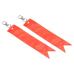 PATIKIL safety reflector pendant in fluorescent yellow on a backpack, boosting nighttime visibility.