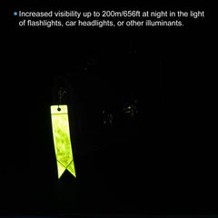 PATIKIL safety reflector with lobster clasp easily attaches to straps.