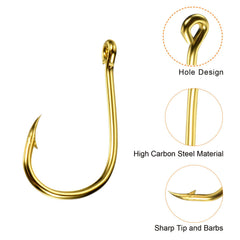 PATIKIL hooks for saltwater and freshwater fishing setups