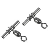 PATIKIL sleeve swivel 3-way cross-line, 10pcs, black, reduces line twist under tension.