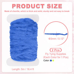 PATIKIL soft dense chenille fiber detail enhances three-dimensional fly bodies.