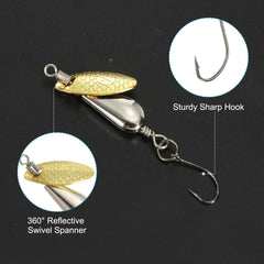PATIKIL fishing lures spinnerbait set for saltwater and freshwater versatility.