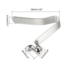 PATIKIL spring clip shows durable manganese steel construction for long-lasting use