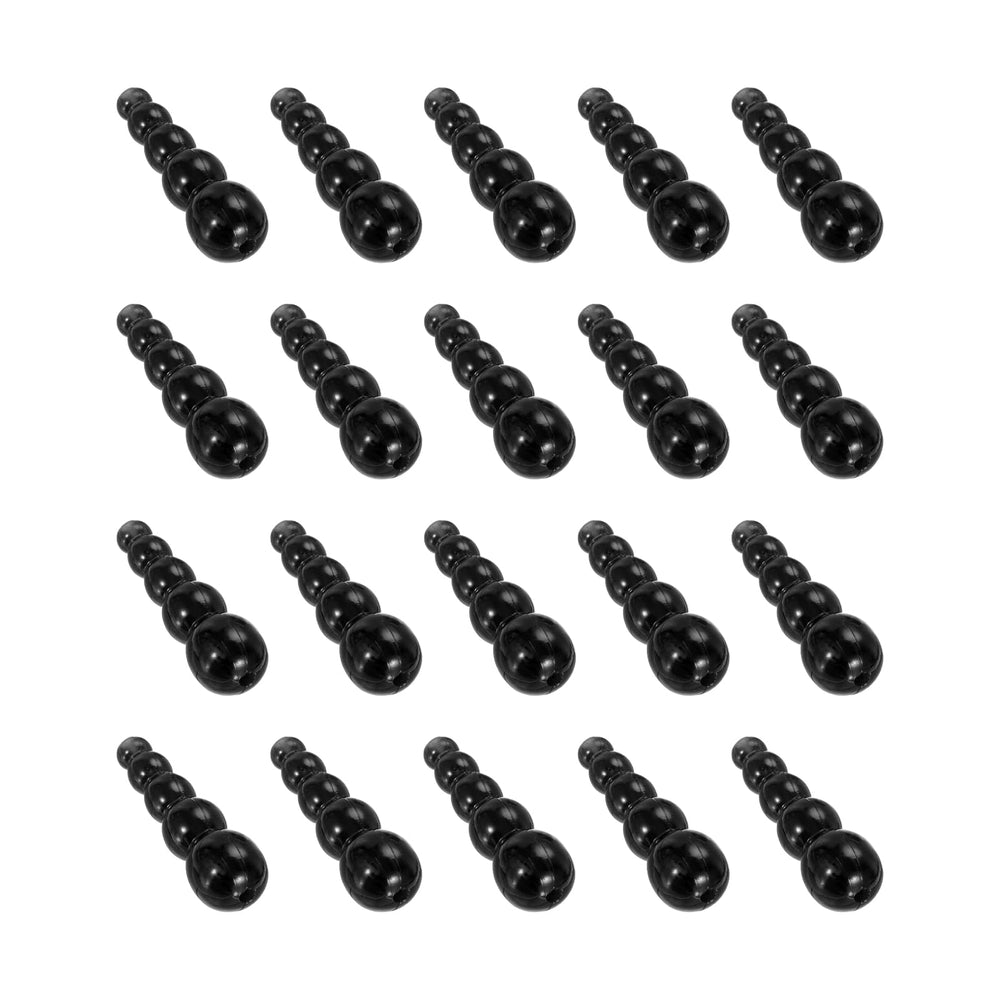 PATIKIL stacked fishing beads in black, 30-pack