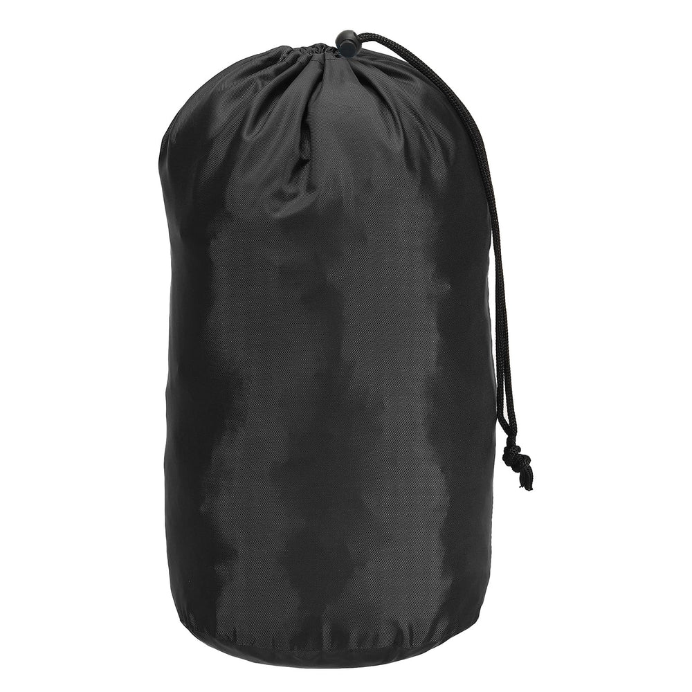 PATIKIL Stuff Sack black in 6x12.5 inch size for camping gear storage.