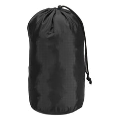 PATIKIL Stuff Sack black in 6x12.5 inch size for camping gear storage.