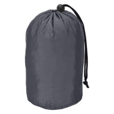 PATIKIL Stuff Sack in dark gray showing a compact 5 x 10 inch waterproof bag.