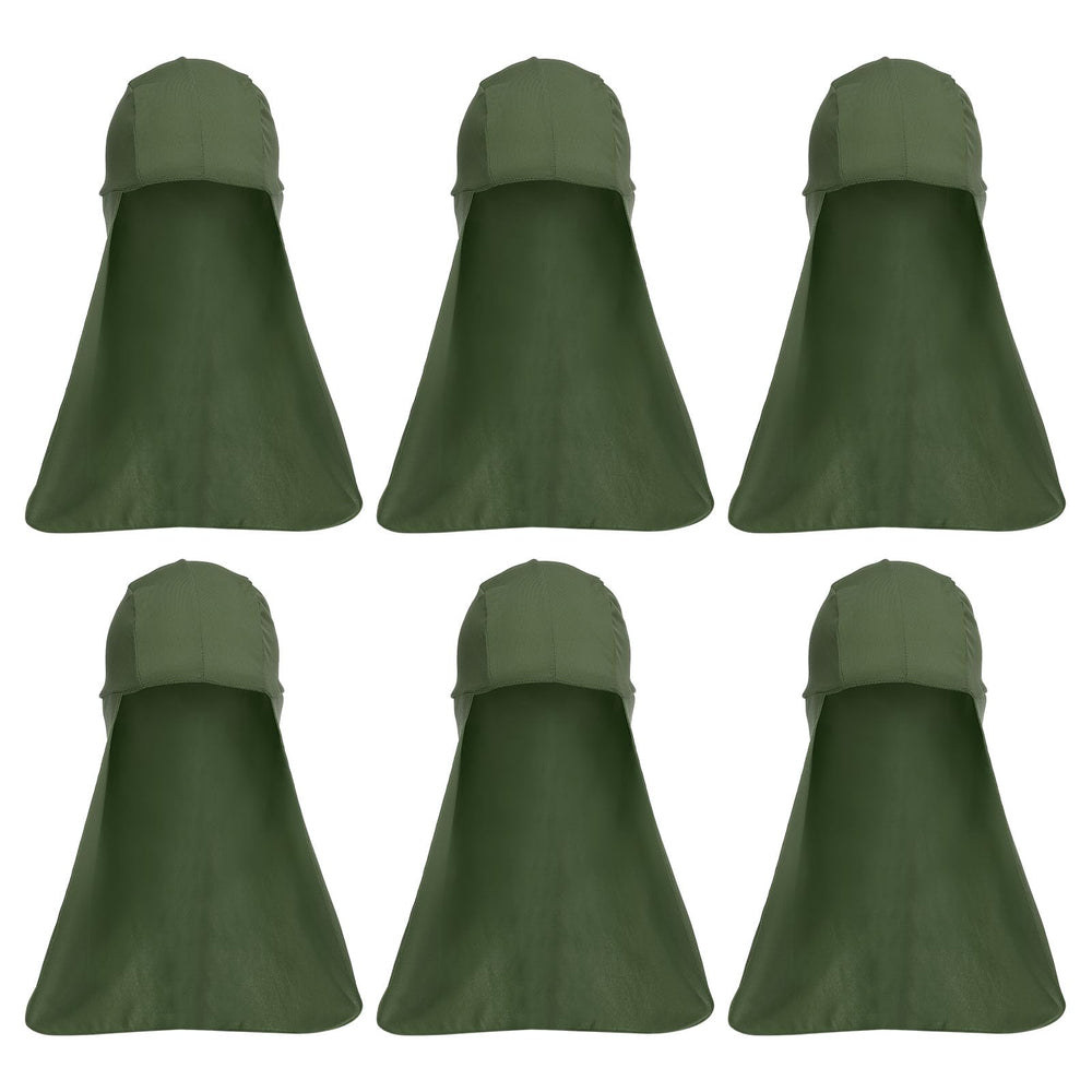 PATIKIL sun shade hat army green front view with six-pack set for sun protection