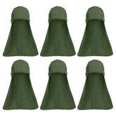 PATIKIL sun shade hat army green front view with six-pack set for sun protection