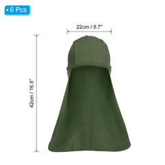PATIKIL sun shade hat army green side view highlighting lightweight, breathable fabric