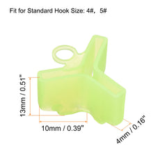 PATIKIL treble hook cover shows buckle design that keeps the cap secure.