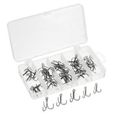 PATIKIL treble hooks size6 close-up with triple barbs for secure hookups.