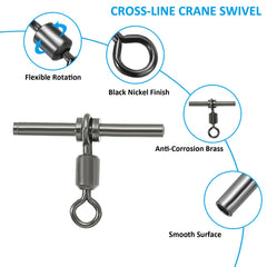 PATIKIL T-shape swivel emphasizes load-bearing stability for multi-hook rigs