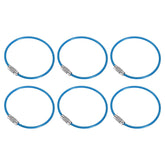 PATIKIL blue wire-keychain with ends locked for secure small-item organization.