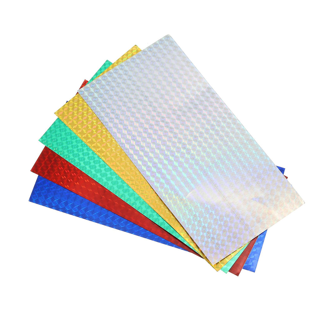 PATIKIL reflective lure stickers in Square Gold color, 20 x 10 cm, PVC film