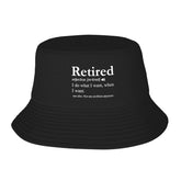 PAUPPY Retired Definition bucket hat front view offers stylish sun shade on sunny days