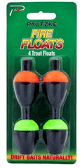 Pautzke Bait Fire Float four-pack with vivid colors to attract trout