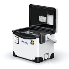 Pawfly 19 QT live bait cooler exterior front view