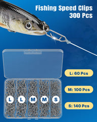 Close-up of Pawfly speed clips securing a lure
