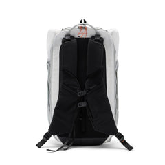 Peak Design Outdoor Backpack 45L cloud side view highlights weatherproof Terra Shell protection