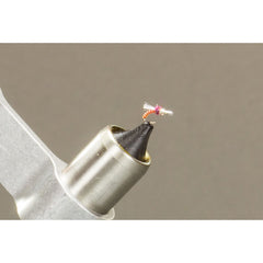 Close-up of PEAK Rotary Vise Midge Jaws for tiny flies