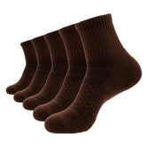 PEARL CARE Mens Brown Cotton Ankle Socks with arch support for all-day comfort.