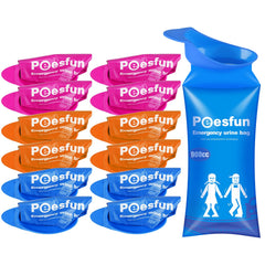 Peesfun upgraded 900ml urine bag with open design for one-handed use on the go.