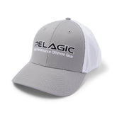 Pelagic Offshore Low Profile Trucker front view shows breathable mesh for all-day comfort at sea.