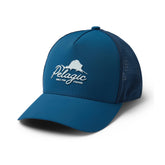Pelagic Women's Echo trucker with micro-mesh back panels for airflow.