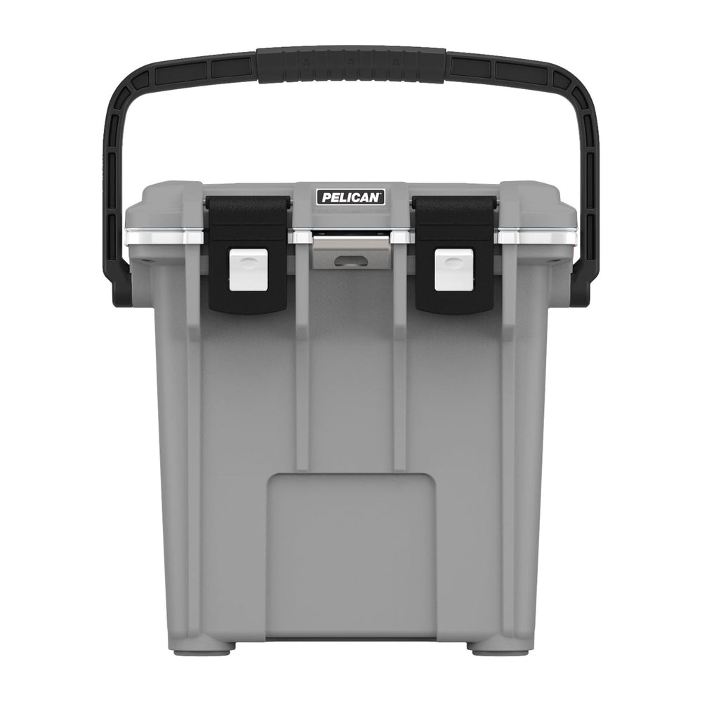 Pelican Elite 20qt cement-white exterior, rugged for outdoor use.