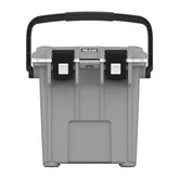 Pelican Elite 20qt cement-white exterior, rugged for outdoor use.