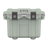 Pelican Elite 30 Qt Sage/Gray latches provide rugged closure for outdoor use