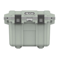 Pelican Elite 30 Qt Sage/Gray latches provide rugged closure for outdoor use