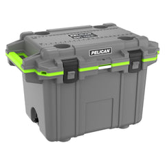 Pelican Elite 50qt cooler front view for rugged outdoor use.